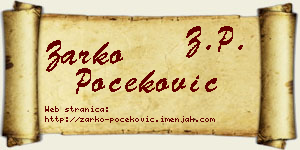 Žarko Počeković vizit kartica